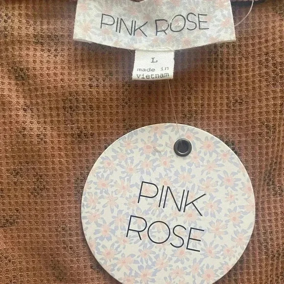 🆕Pink Rose Leopard Print Babydoll Style Top L🆕 - Picture 5 of 7